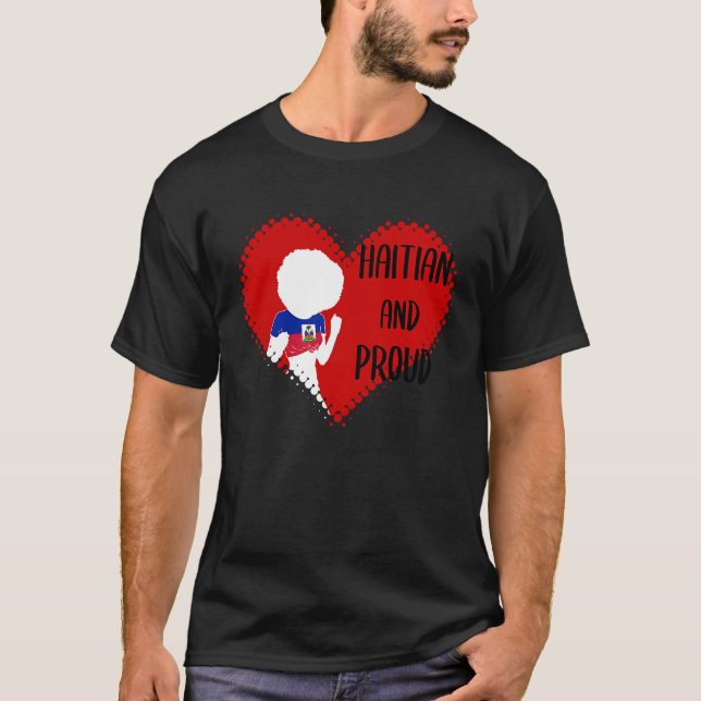 Haitianische Liebe Flag Proud Prinzessin Crown T-Shirt (Vorderseite)