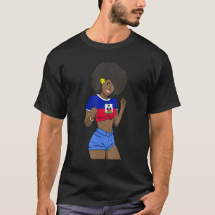 Haitianische Liebe Flag Proud Prinzessin Crown T-Shirt
