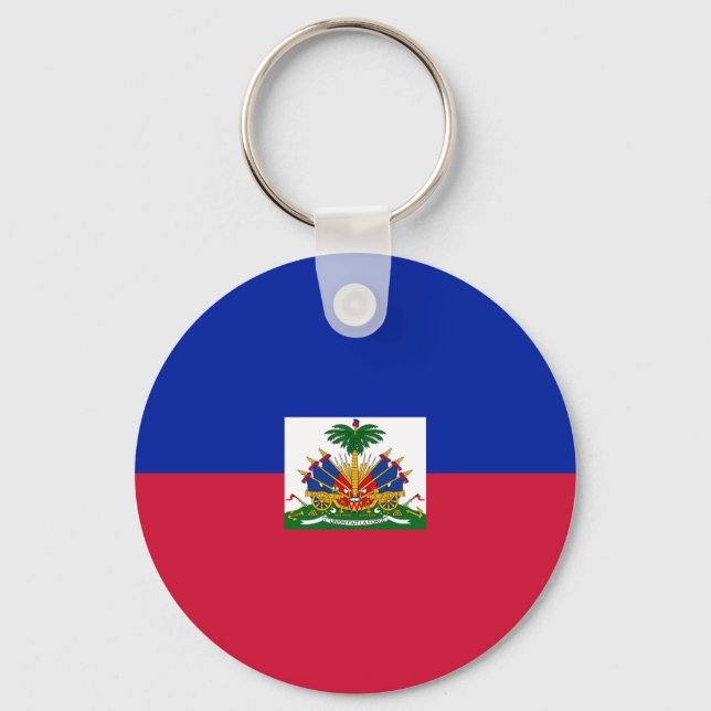 Haitianische Nationalflagge Schlüsselanhänger (Vorderseite)