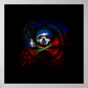Haitianische Piraten-Flagge Poster