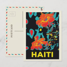 Haitianische Postkarte für Karibischen Hibiskus