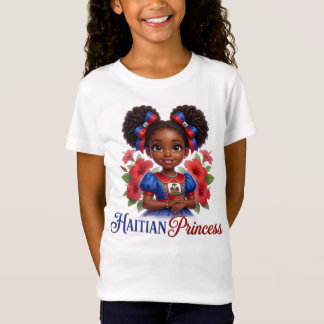 Haitianische Prinzessin Haiti-Flagge Melanin Mädch T-Shirt