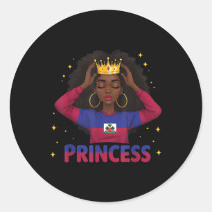 Haitianische Prinzessin Haiti Unabhängigkeitsflagg Runder Aufkleber