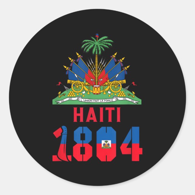 Haitianische Revolution 1804 Fahne Runder Aufkleber (Vorderseite)