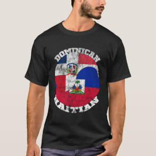Haitianische und dominikanische Flagge Hälfte hait T-Shirt