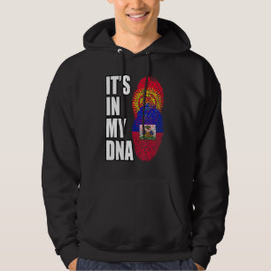 Haitianische und kirgisische Mix-DNA-Flagge Hoodie