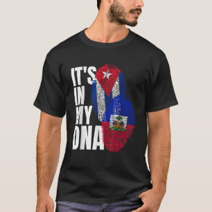 Haitianische und kubanische DNA-Flaggenflagge T-Shirt