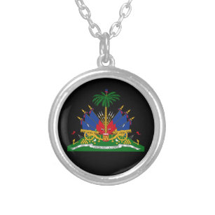 Haitianische Wappen, Flagge / Mode Versilberte Kette