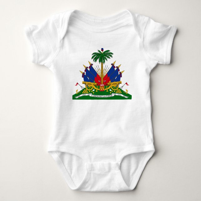 Haitianische Wappen (Haiti) Baby Strampler (Vorderseite)