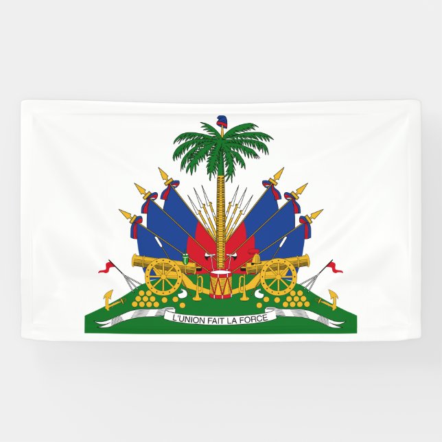 Haitianische Wappen (Haiti) Banner (Horizontal)