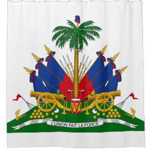 Haitianische Wappen (Haiti) Duschvorhang