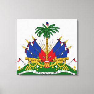 Haitianische Wappen (Haiti) Leinwanddruck