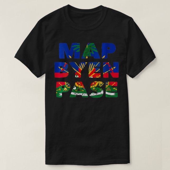 Haitianischer Flaggen-Liebe für Frauen Haitis Pa T-Shirt (Design vorne)