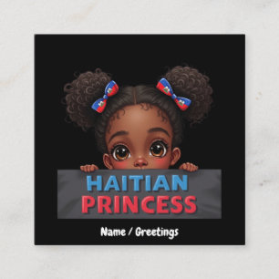 Haitianischer Flaggentag Haitianischer Prinzessin Quadratische Visitenkarte