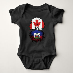 Haitianischer Kanadier Treuhandfahne Baby Strampler