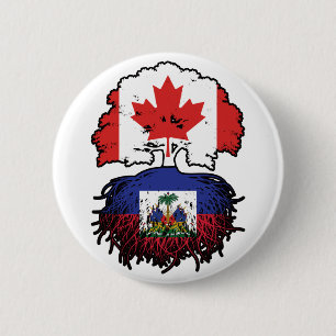 Haitianischer Kanadier Treuhandfahne Button