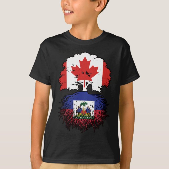 Haitianischer Kanadier Treuhandfahne T-Shirt (Vorderseite)