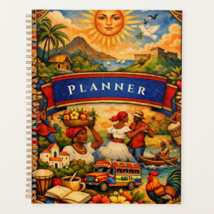 Haitianischer Kulturplaner - Lebendige Farben-Hait Planer