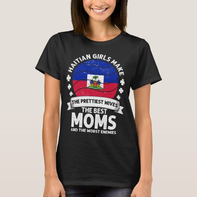 Haitianischer Mama Mama Haitianischer Amerikaner T-Shirt (Vorderseite)