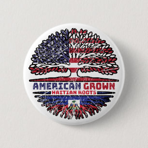 Haitianischer US-amerikanischer Staaten Tree Button