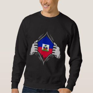Haitianisches Kulturerbe-Stolz Haitis Roots-Flag Sweatshirt