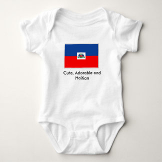 Haitiflagge, niedlich, entzückend und haitianisch baby strampler