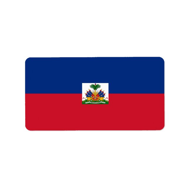 Haitis Flagge Adressaufkleber (Vorne)