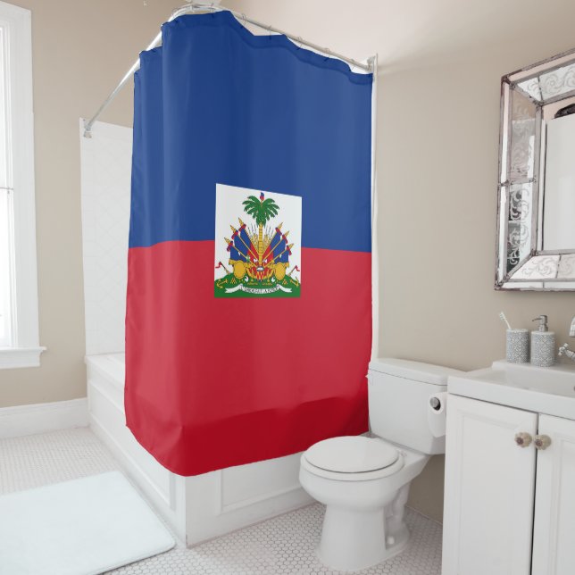 Haitis Flagge Duschvorhang (Beispiel)