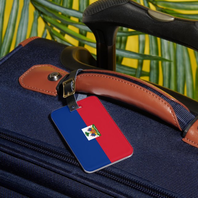 Haitis Flagge Gepäckanhänger (Vorderseite Insitu 1)