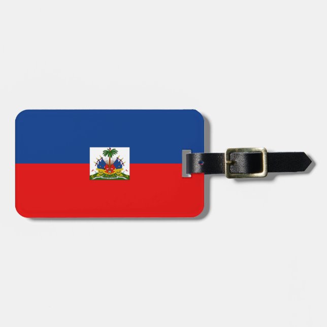 Haitis Flagge Gepäckanhänger (Vorderseite horizontal)