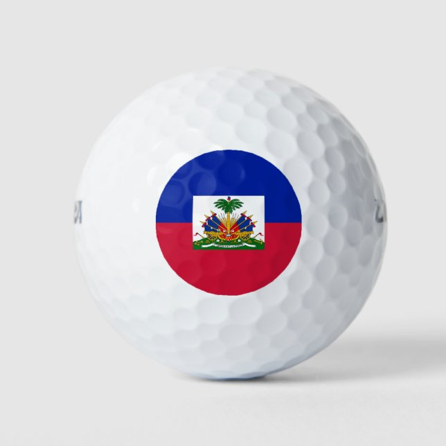 Haitis-Flagge Golfball (Vorderseite)