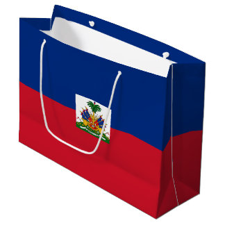 Haitis Flagge Große Geschenktüte