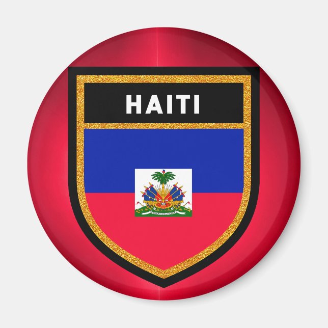 Haitis-Flagge Magnet (Vorne)