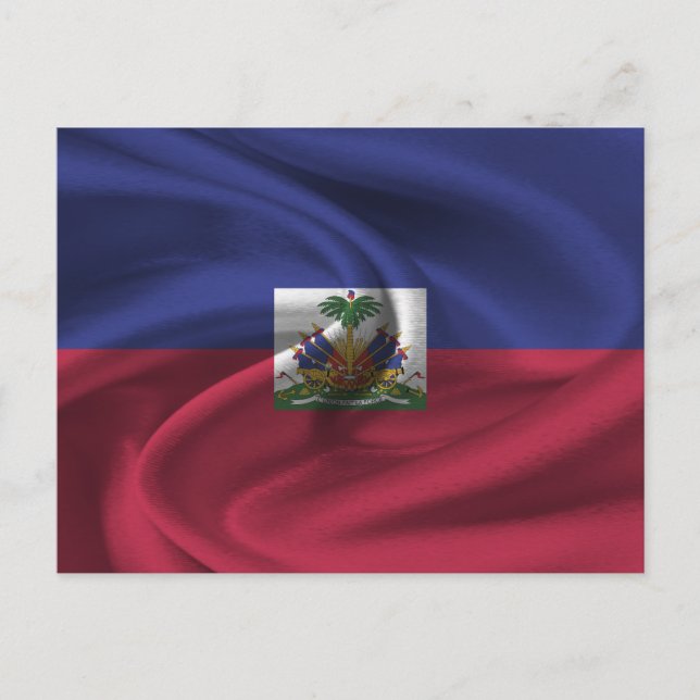 Haitis-Flagge Postkarte (Vorderseite)