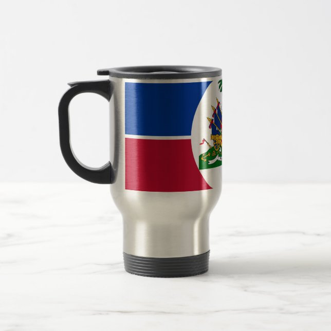 Haitis-Flagge Reisebecher (Links)