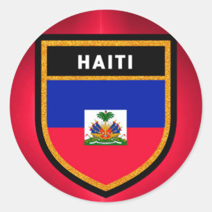 Haitis-Flagge Runder Aufkleber