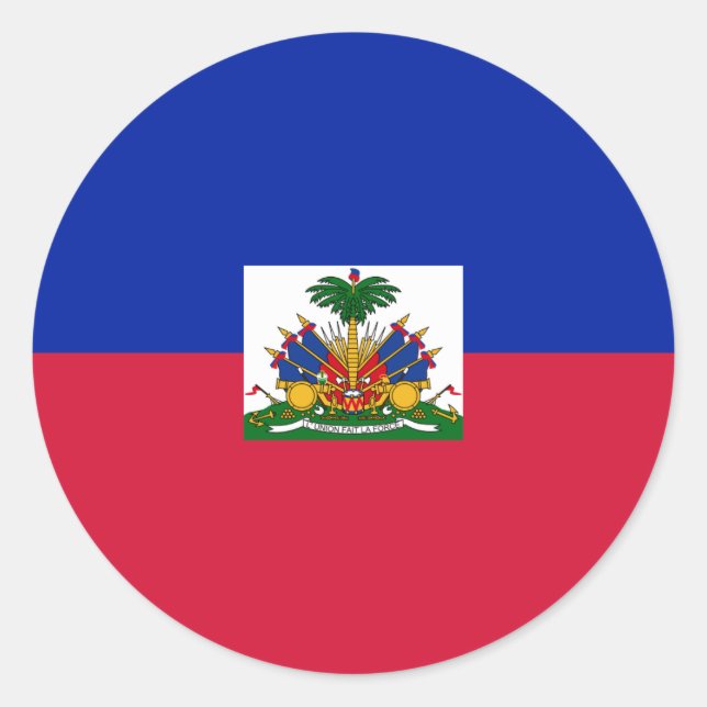 Haitis Flagge Runder Aufkleber (Vorderseite)