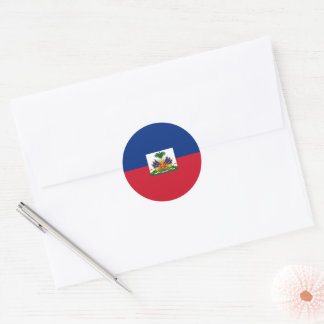 Haitis Flagge Runder Aufkleber
