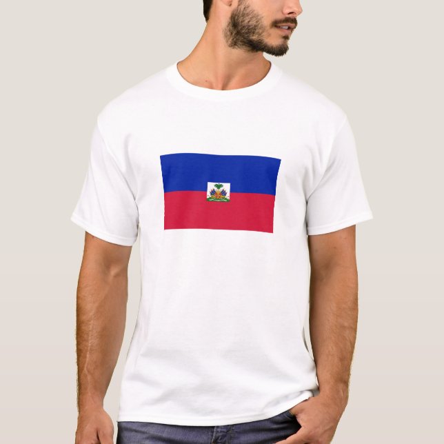 Haitis-Flagge T-Shirt (Vorderseite)