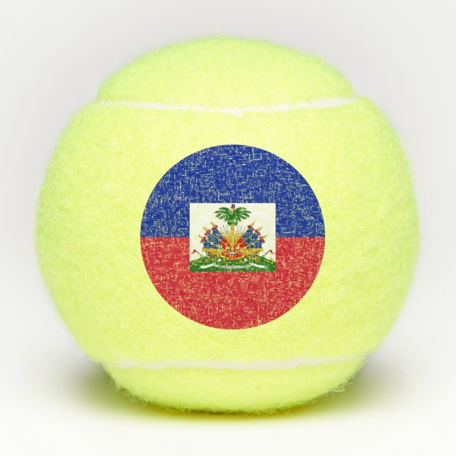 Haitis-Flagge Tennisbälle (Vorderseite)