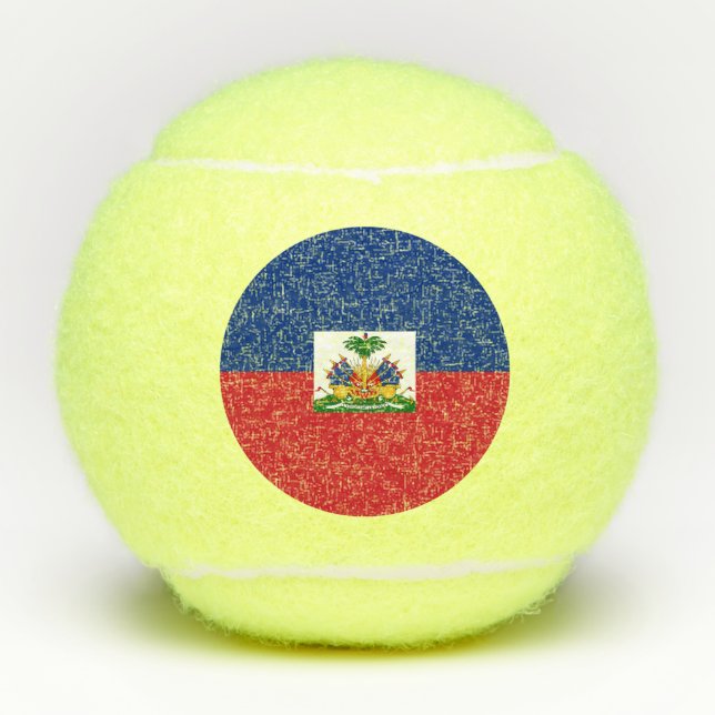 Haitis Flagge Tennisbälle (Vorderseite)