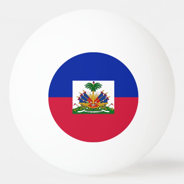 Haitis-Flagge Tischtennisball (Vorderseite)