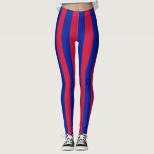 Haitische Nationalflagge Farben Vertikal Gestreift Leggings