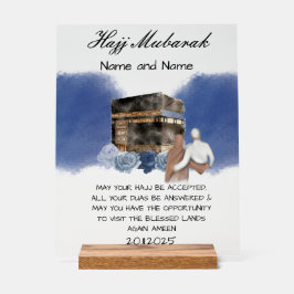Hajj Mubarak Acryl Acrylschild