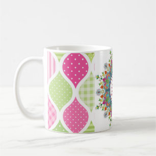 Hajj Mubarak Green und Pink Kaffeetasse