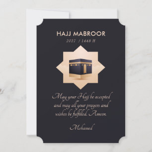 Hajj Mubarak Grußkarte Elegante islamische Hajj-Ka Einladung