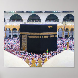 Hajj Mubarak Heilige Kaaba Mecca Islamische Devova Poster