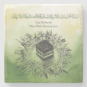 Hajj Mubarak, Heiliger Kaaba in Mekka, Saudi-Arabi Steinuntersetzer