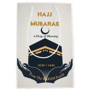 Hajj Mubarak Personalisiert  Mittlere Geschenktüte