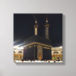 Hajj Pilgrims in Fajr, Kaaba, Mekka, Saudi-Arabien Leinwanddruck
